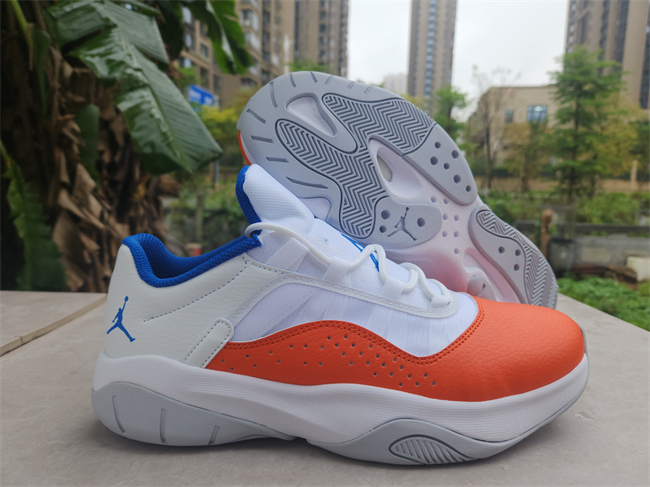 Men's Running weapon Air Jordan 11 White/Orange Shoes 090